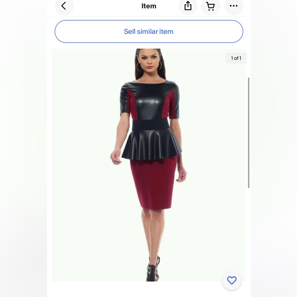 Nue by Shani Knit Leather Dress Size 4